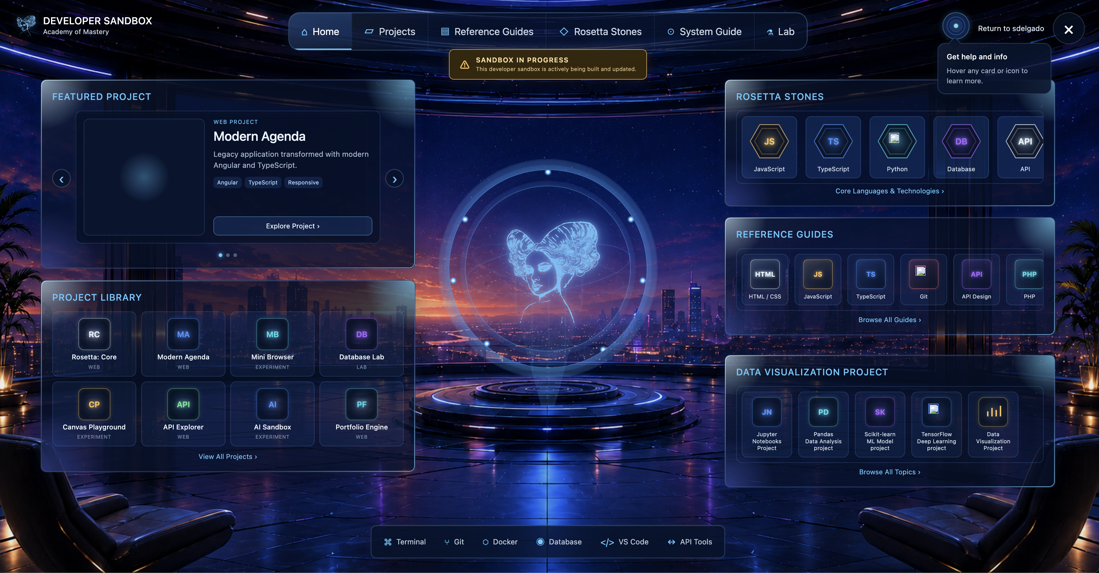 Developer Sandbox interface